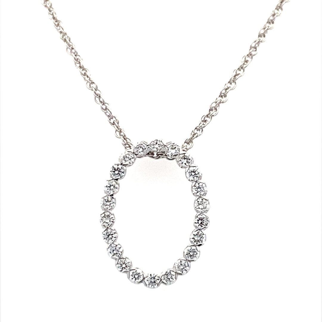 Allison Kaufman Co. 14 Karat White Gold Mutli-Gemstone Diamond Necklaces N8277