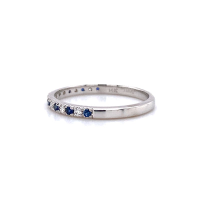 Beeghly & Co. 14 Karat 1/4 Carat Sapphire and Diamond Band BCR-65-W SAPP DIA