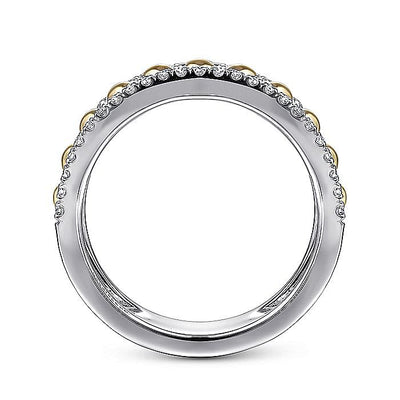 Gabriel & Co. 14 Karat Contemporary Style Round Diamond Fashion Ring - Lady's LR51778M45JJ