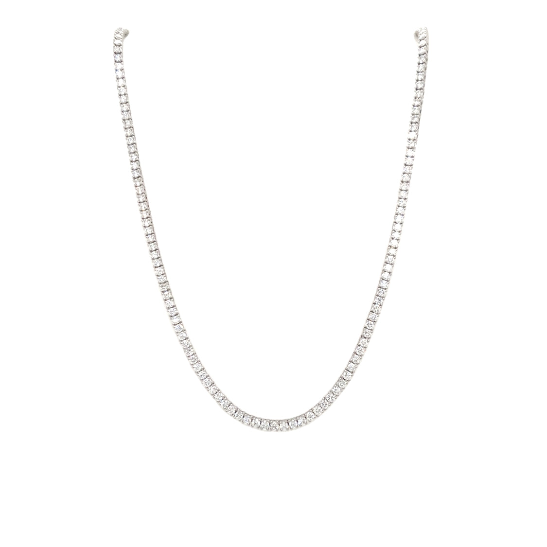Lab Grown Diamond Tennis Necklace in White Gold