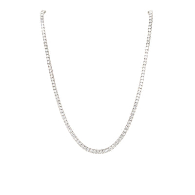 Lab Grown Diamond Tennis Necklace in White Gold