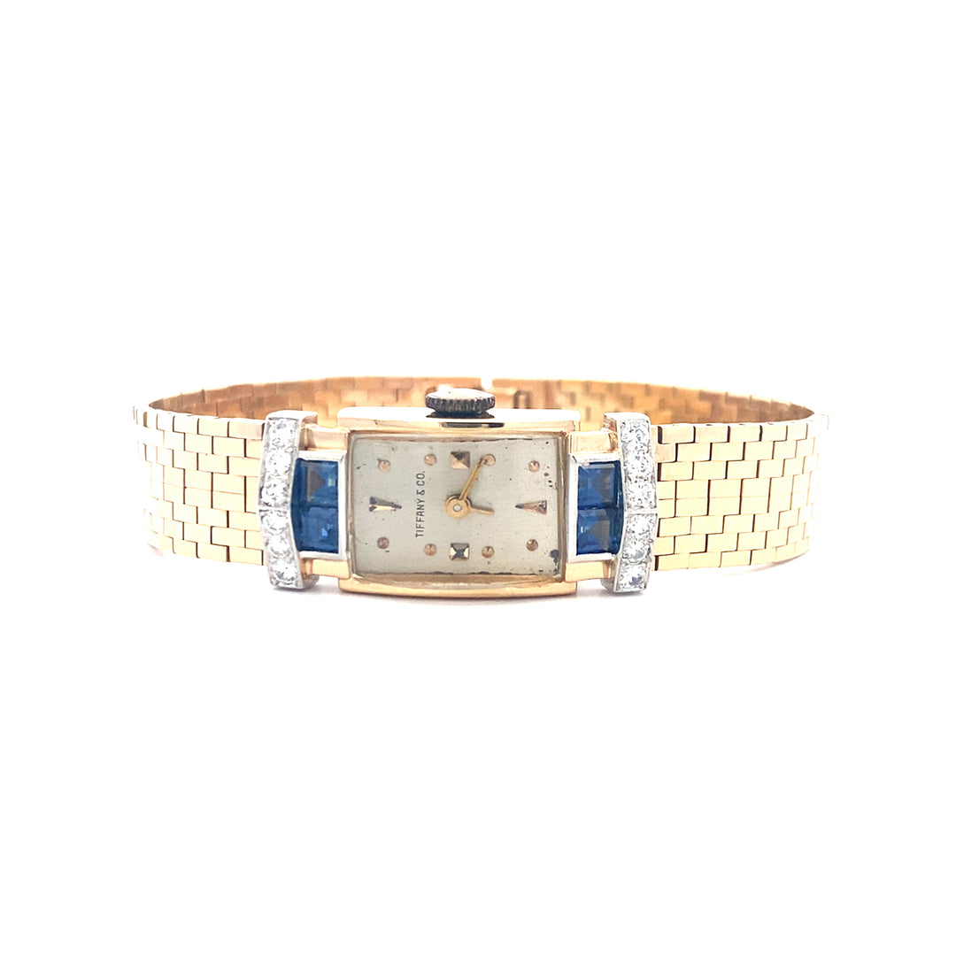 Estate Tiffany & Co. Diamond & Sapphire 17-Jewel Watch – Beeghly & Co.