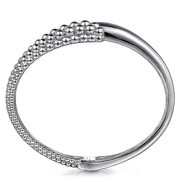 Bujukan Bypass Bangle in Silver by Gabriel & Co.