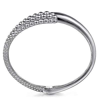 Bujukan Bypass Bangle in Silver by Gabriel & Co.