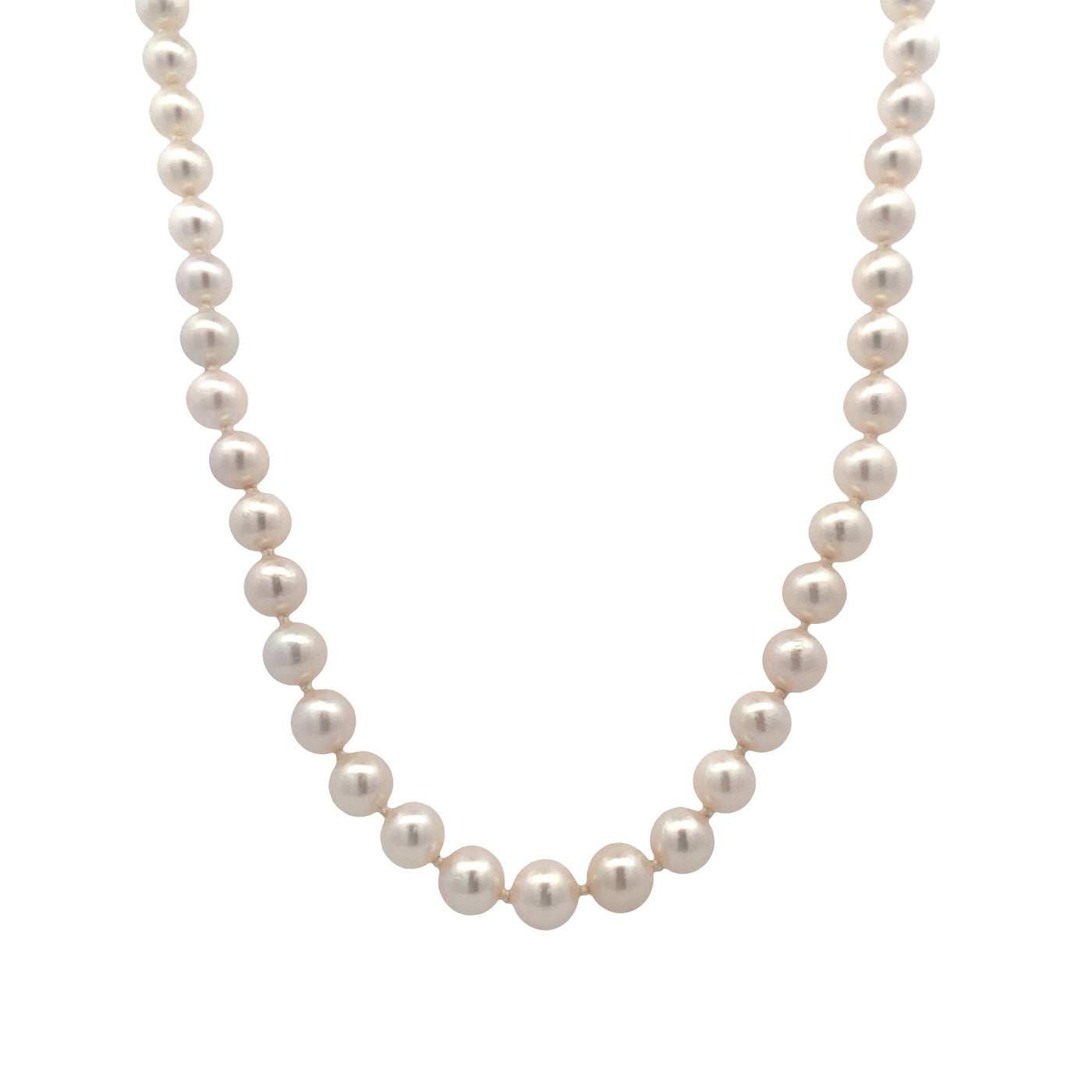 ESTATE 24" Strand Cultured Pearls in Yellow Gold