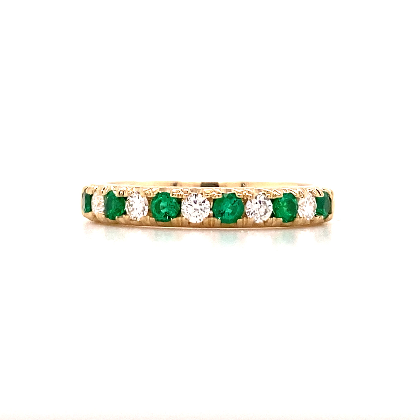 Beeghly & Co. 14 Karat 1/2 Carat Emerald and Diamond Band BCR-7-5Y
