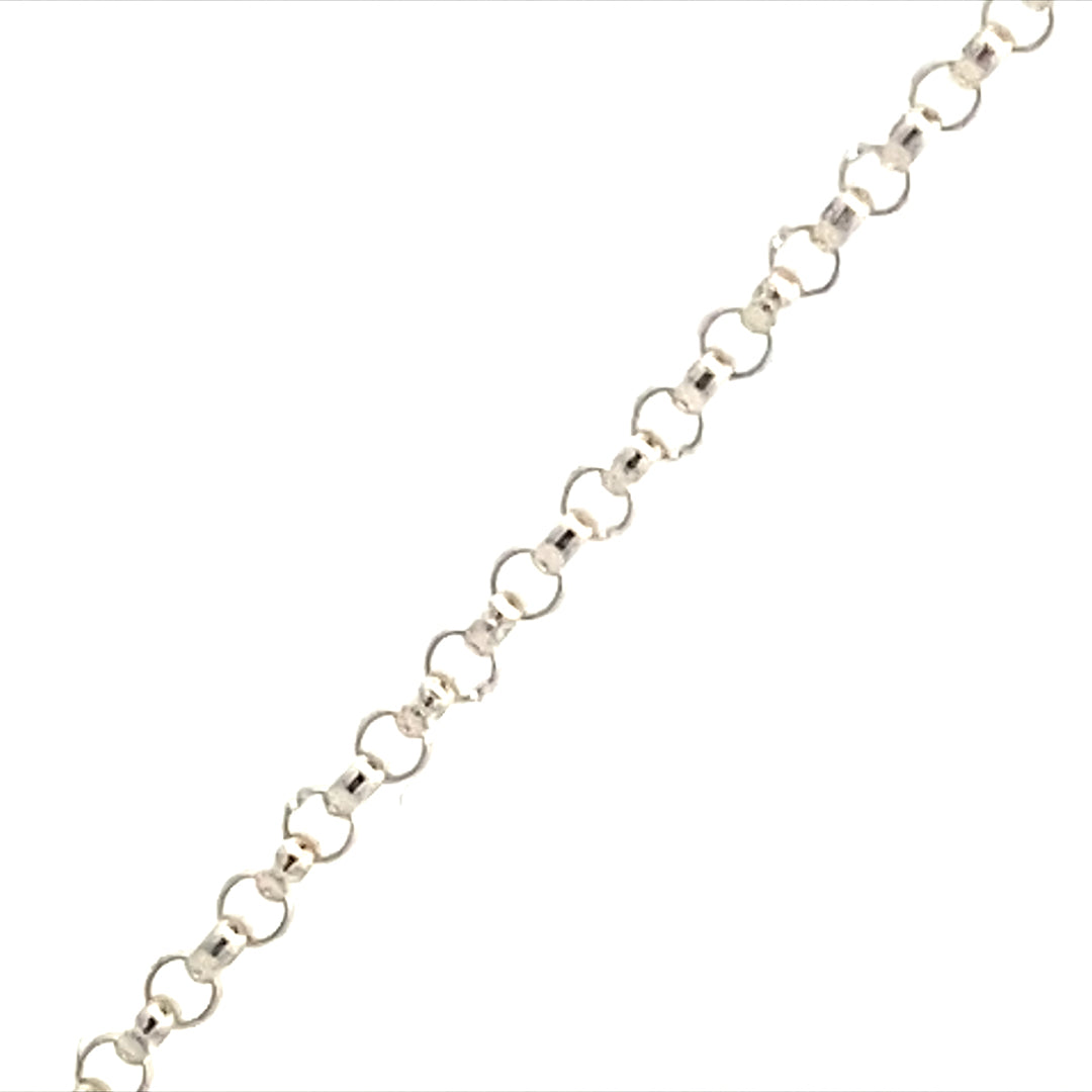 Encircle Sterling Silver Rolo Chain Permanent Bracelet BCB-PB3SS