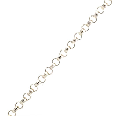 Encircle Sterling Silver Rolo Chain Permanent Bracelet BCB-PB3SS