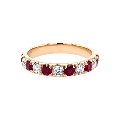 Beeghly & Co. 14 Karat 1.0 Carat Ruby and Diamond Band BCR-7-2.7Y