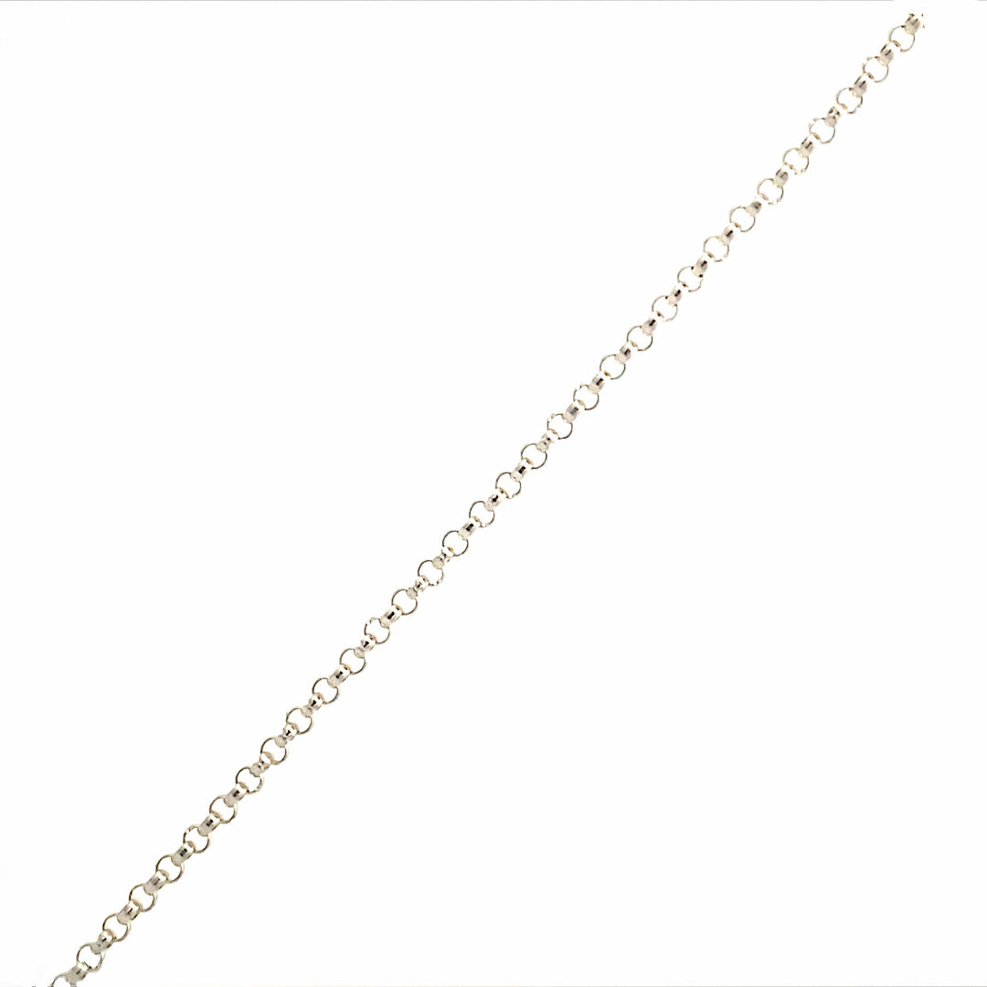 Encircle Sterling Silver Rolo Chain Permanent Bracelet BCB-PB3SS