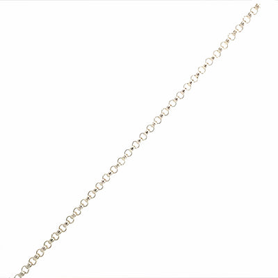 Encircle Sterling Silver Rolo Chain Permanent Bracelet BCB-PB3SS
