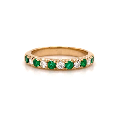 Beeghly & Co. 14 Karat 1/2 Carat Emerald and Diamond Band BCR-7-5Y