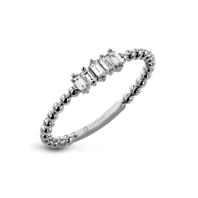 Zeghani 14 Karat Contemporary Style Baguette Diamond Fashion Ring - Women's ZR2144